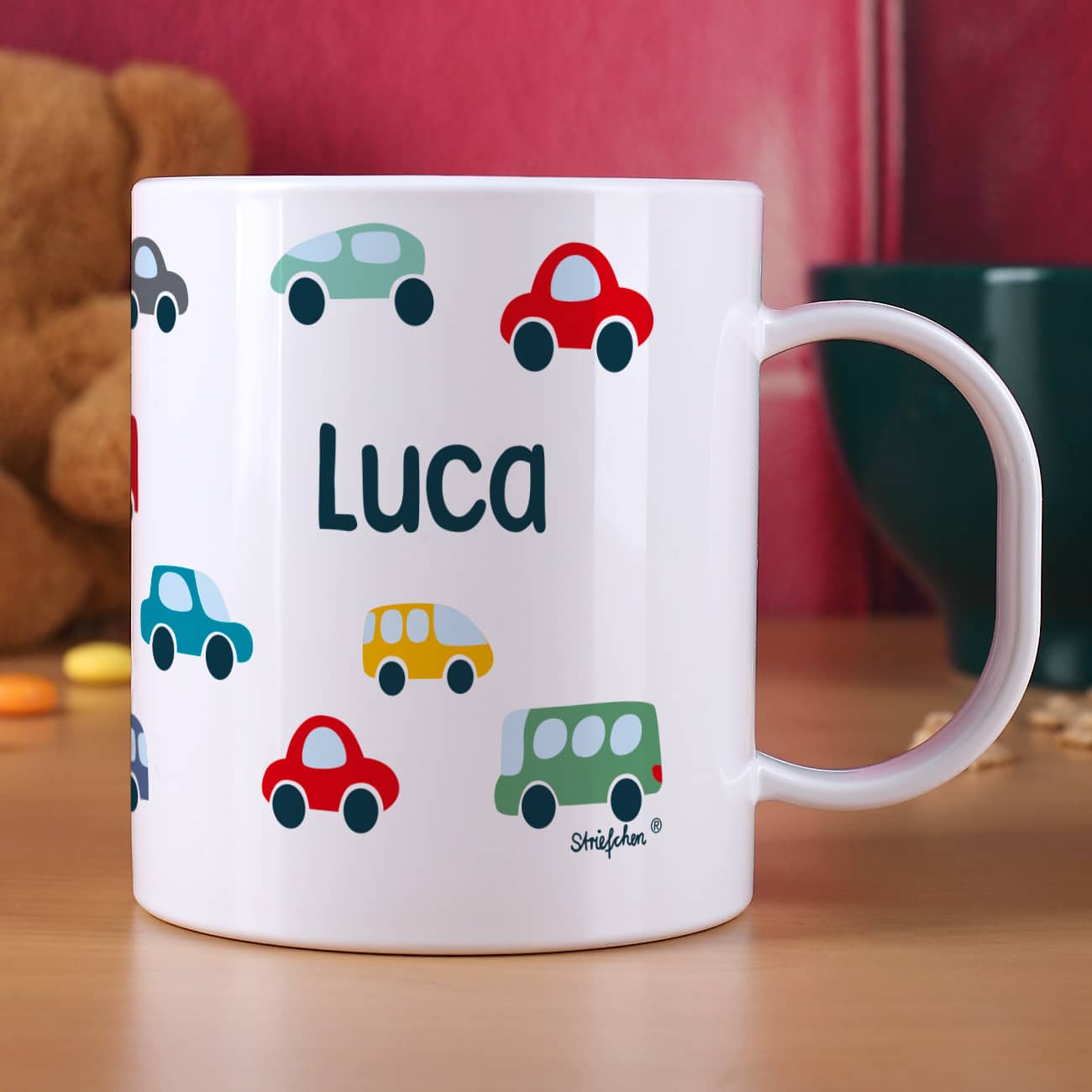 Kunststofftasse mit Striefchen® Motiv