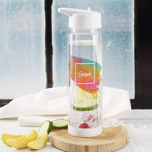 Watercolor Trinkflasche mit Aufdruck