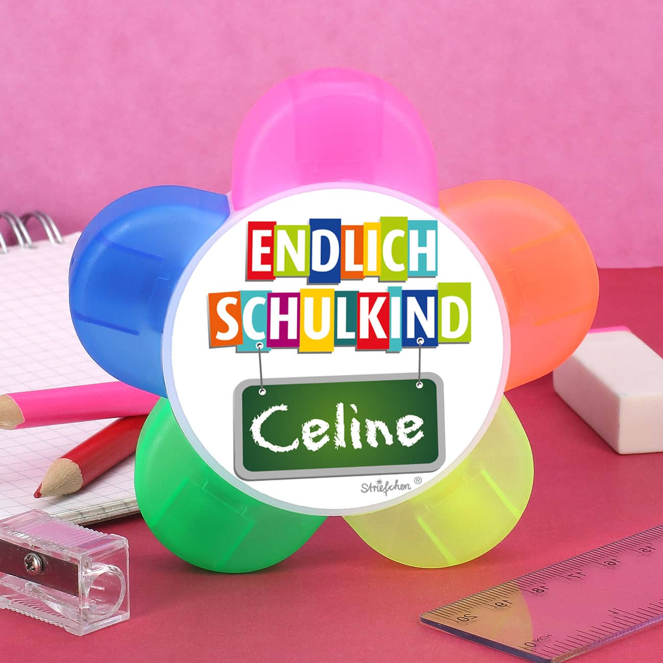 Textmarker mit 5 Farben
