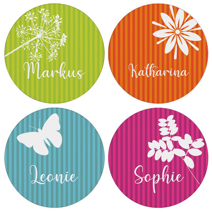 4 Untersetzer mit Name personalisiert