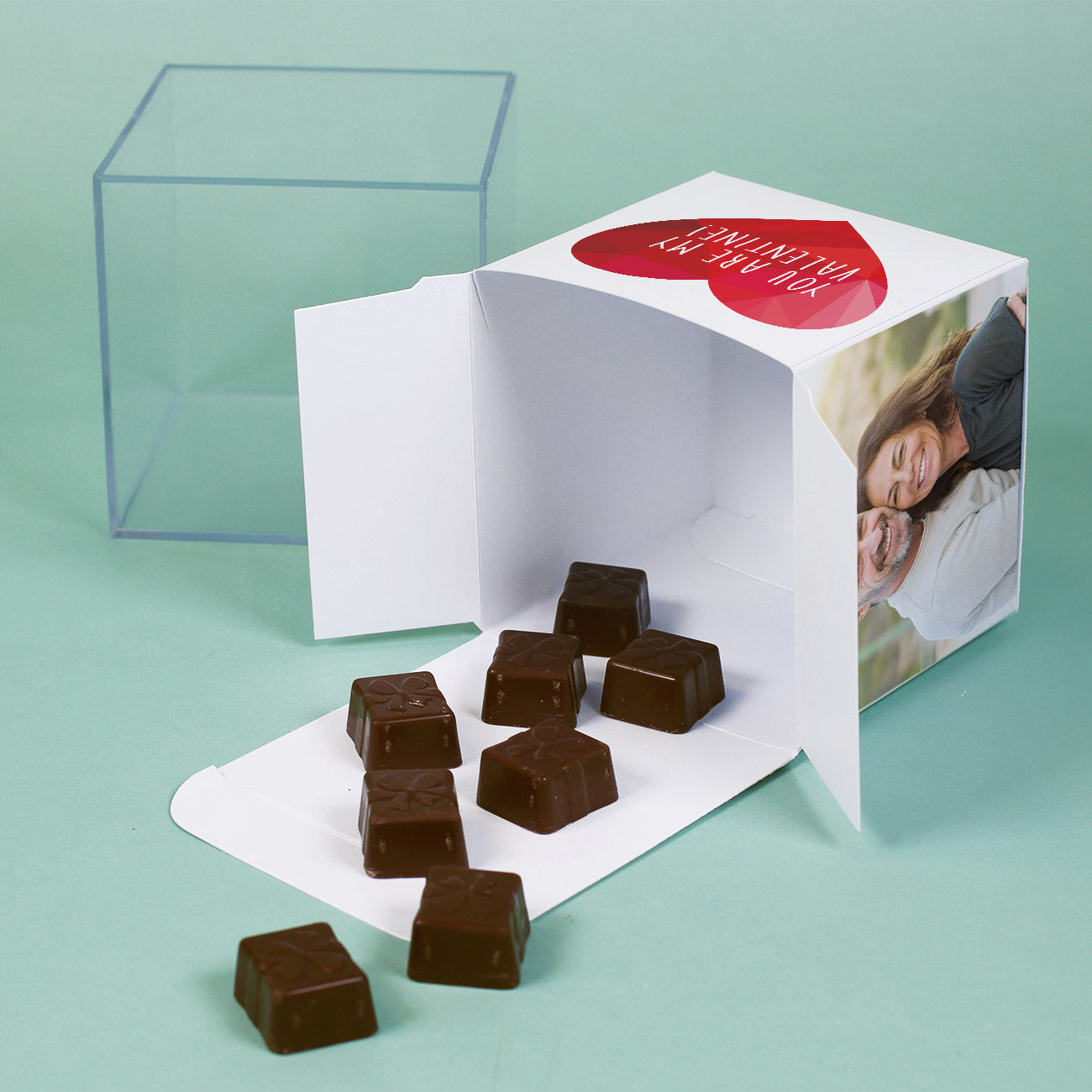 Foto-Würfel zum Valentinstag zum Befüllen