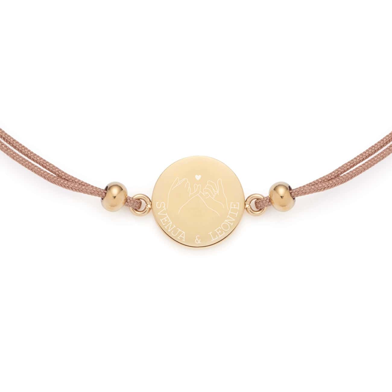 Leonardo Freundschafts-Armband mit Pinky Promise Motiv und Wunschtext