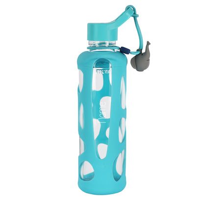 Trinkflasche für Kinder in türkis mit Elefantenfigur