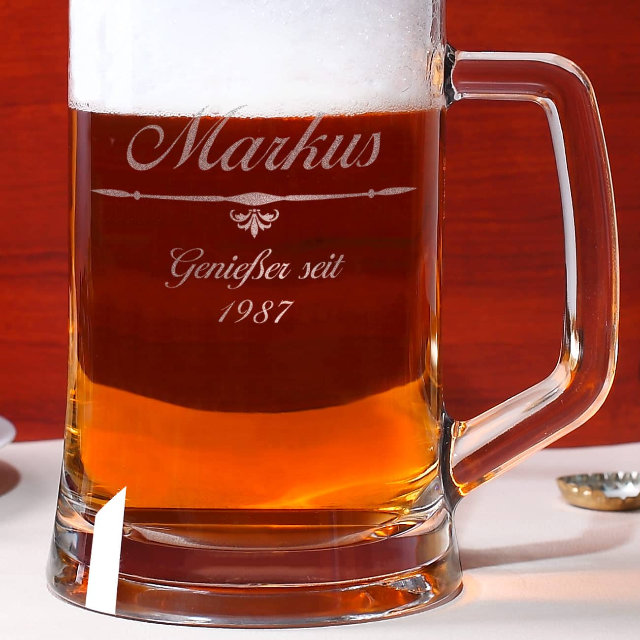 personalisierter Bierkrug