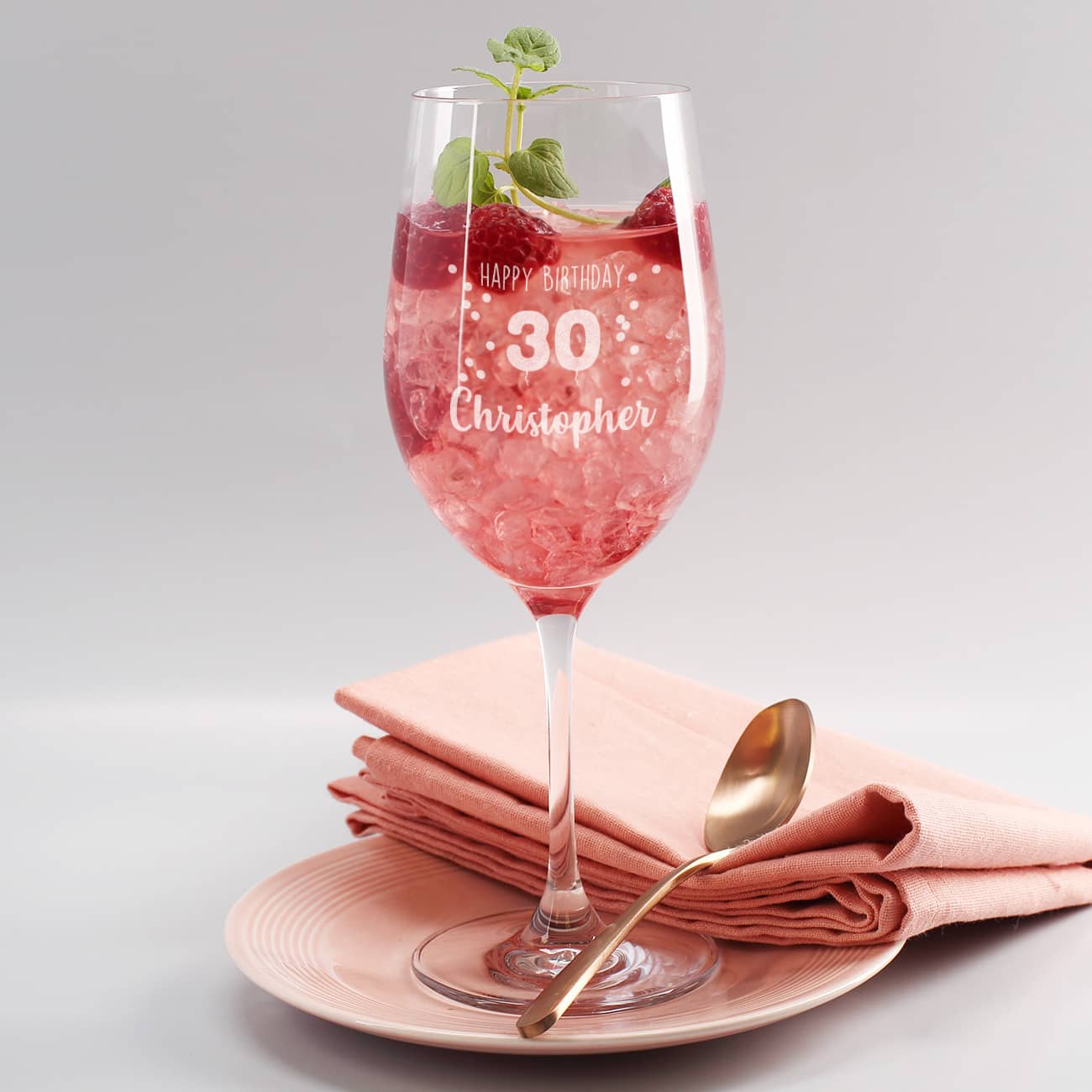 personalisiertes Leonardo Weinglas Happy Birthday 30 mit Gravur