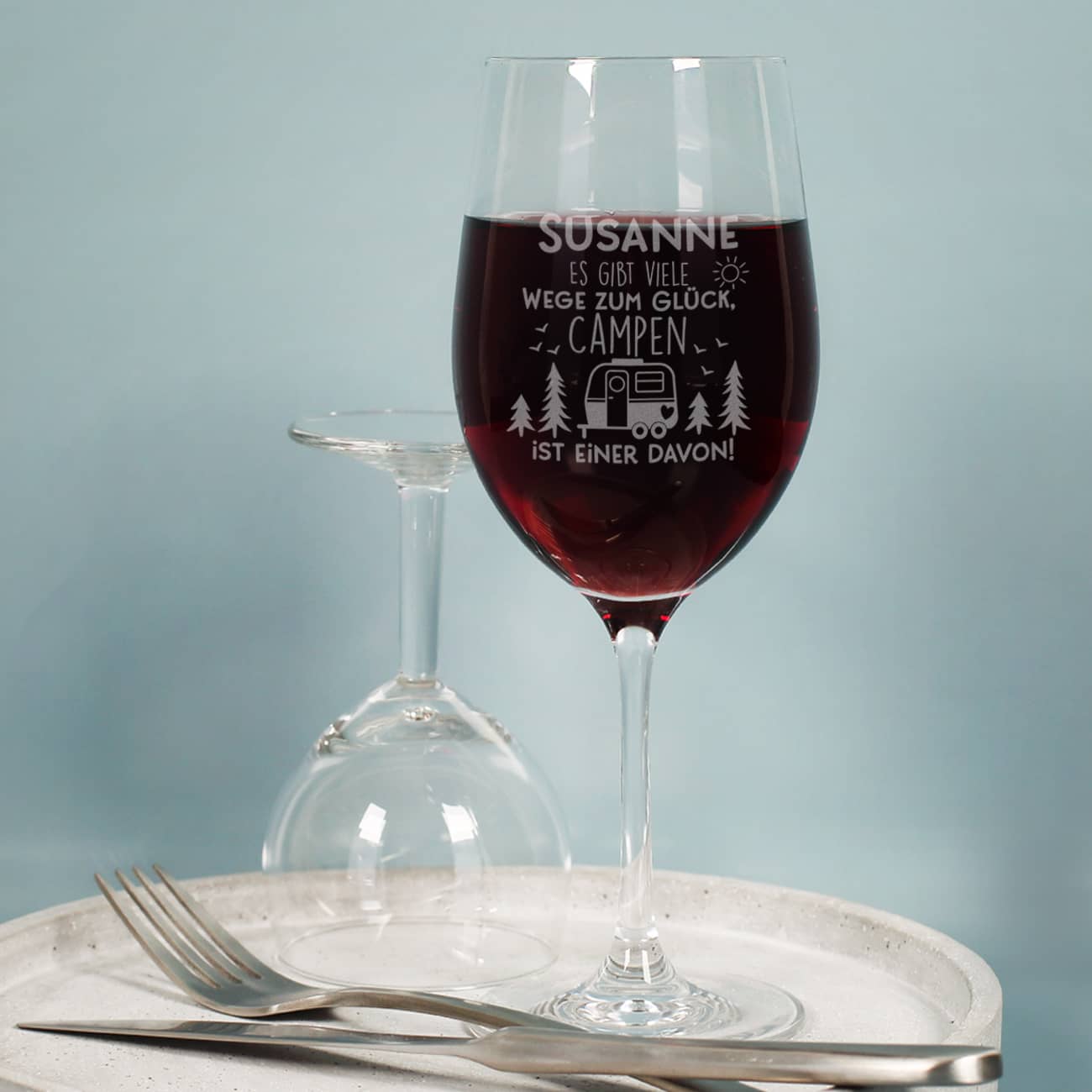 Weinglas als Geschenk für Camper