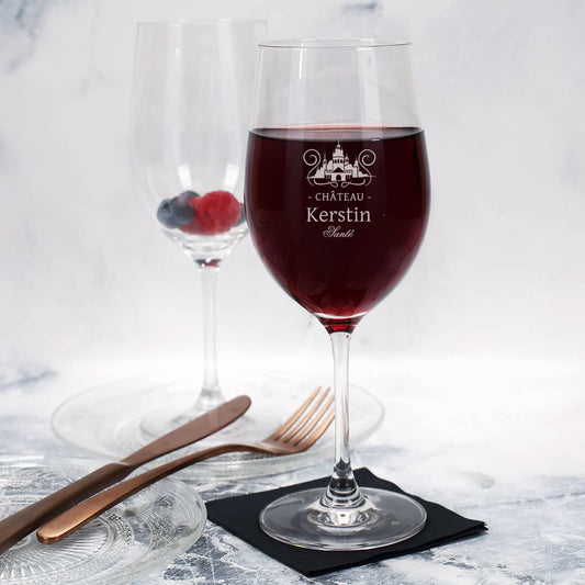 Weinglas Chateau mit Gravur