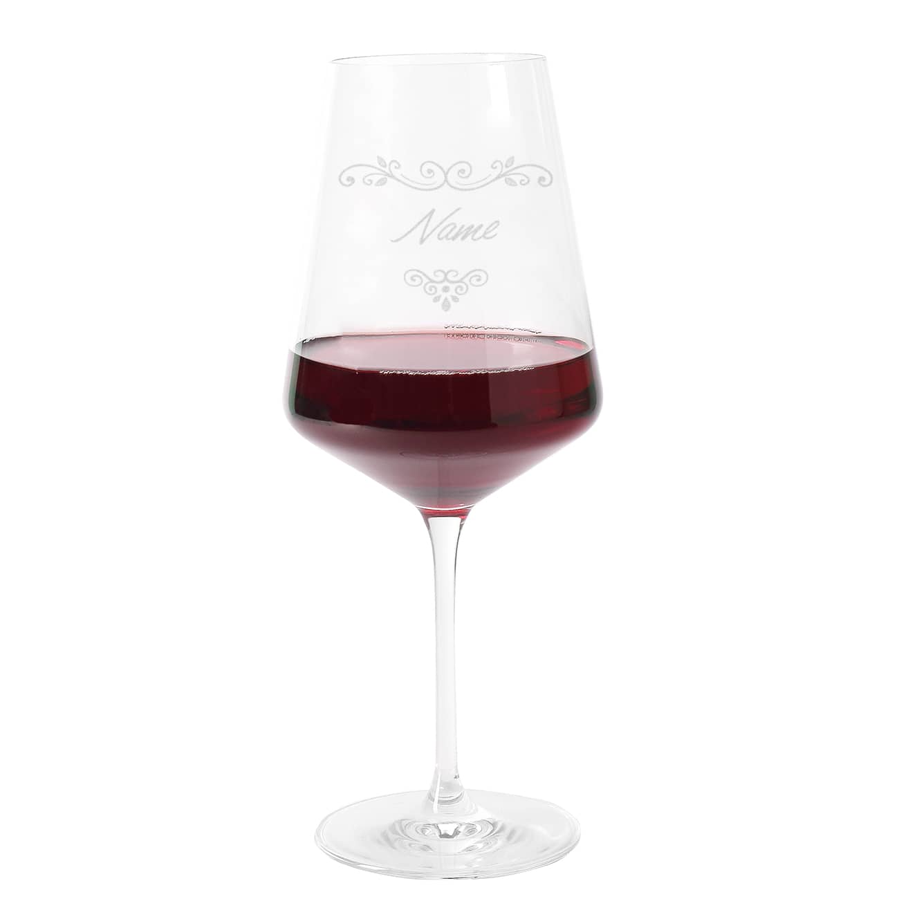 graviertes Rotweinglas mit Ihrem Namen