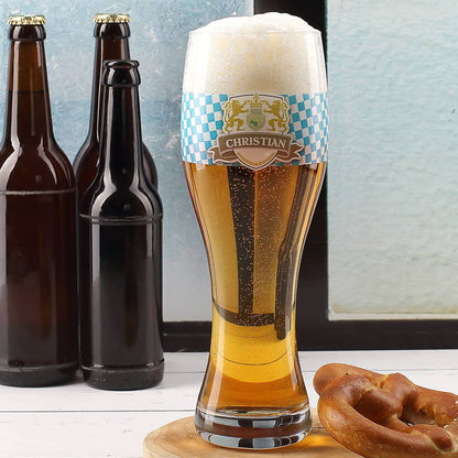 Leonardo Weizenbierglas mit Oktoberfestmotiv