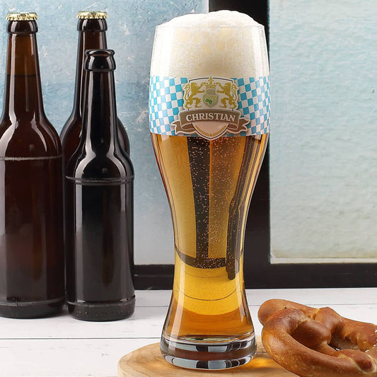 Leonardo Weizenbierglas mit Oktoberfestmotiv