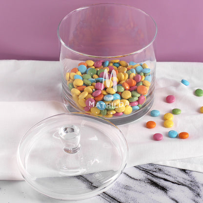 Leonardo Glasdose mit Name und Initiale graviert