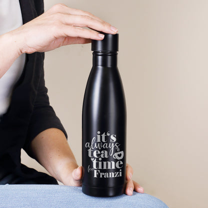 Thermosflasche - it's always tea time for - mit Namensgravur