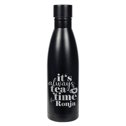 Thermosflasche - it's always tea time for - mit Namensgravur