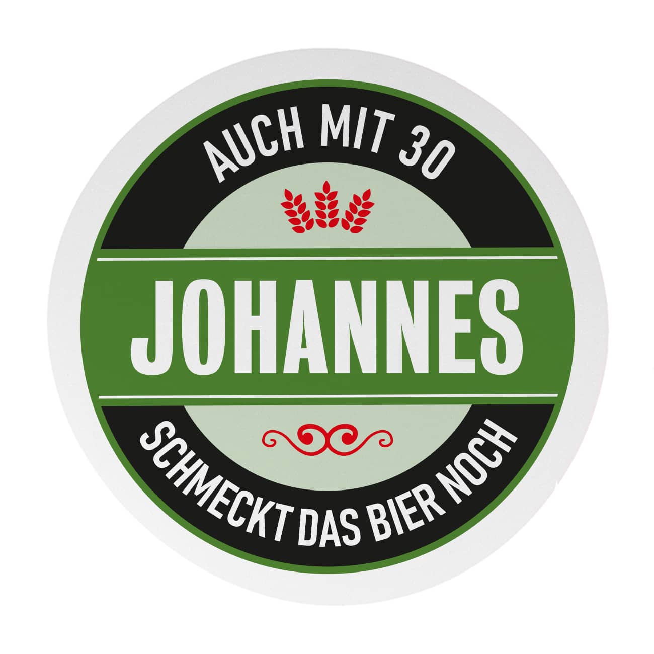 Kühlschrankmagnet individuell mit Name und Alter des Beschenkten