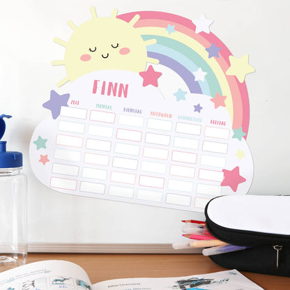 Bunter magnetischer Stundenplan zur Einschulung