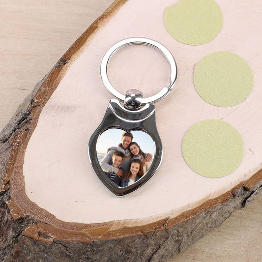 Fotoanhänger in Herzform aus Metall