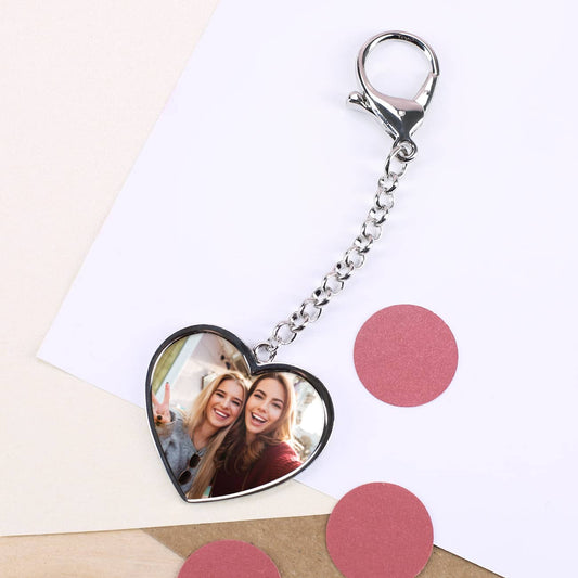 Herz-Schlüsselanhänger mit 2 Fotos nach Wahl