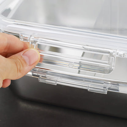 Nahaufnahme des Deckelverschlusses der Brotdose