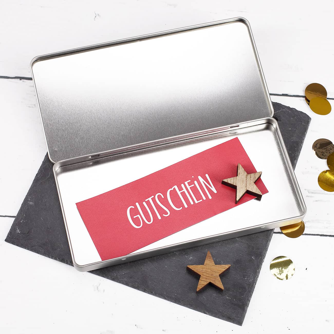 Geschenkverpackung zu Weihnachten innen