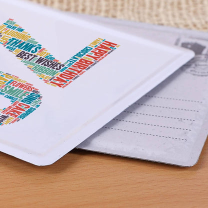 Blechpostkarte mit Name zum 70.