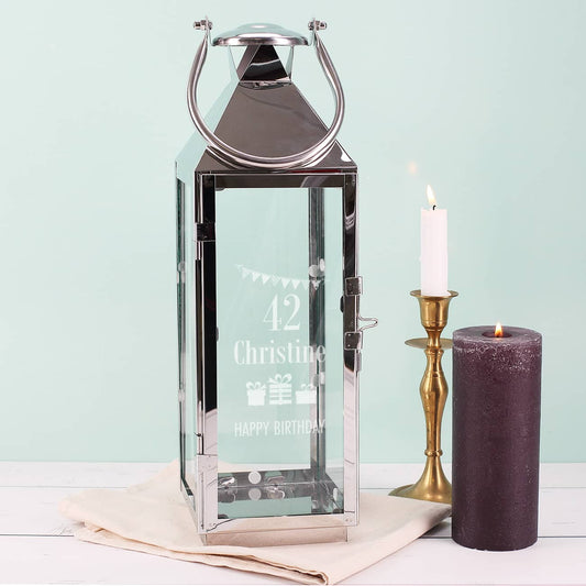 Große Laterne zum Geburtstag mit Gravur