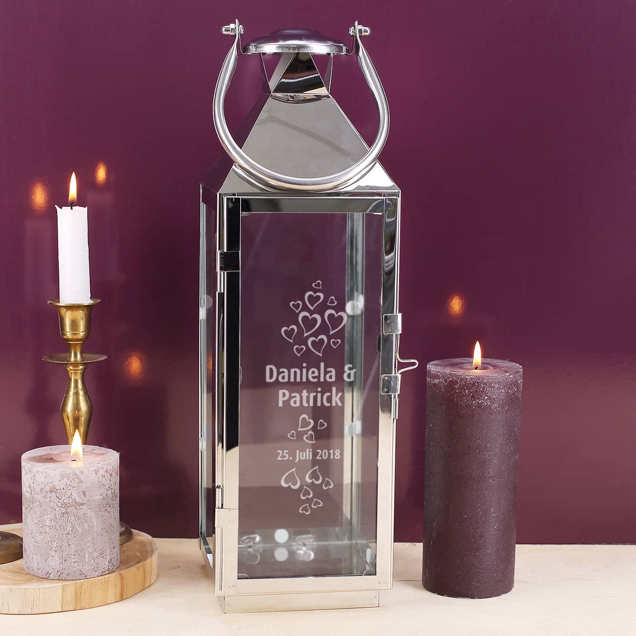 Große Metalllaterne zur Hochzeit