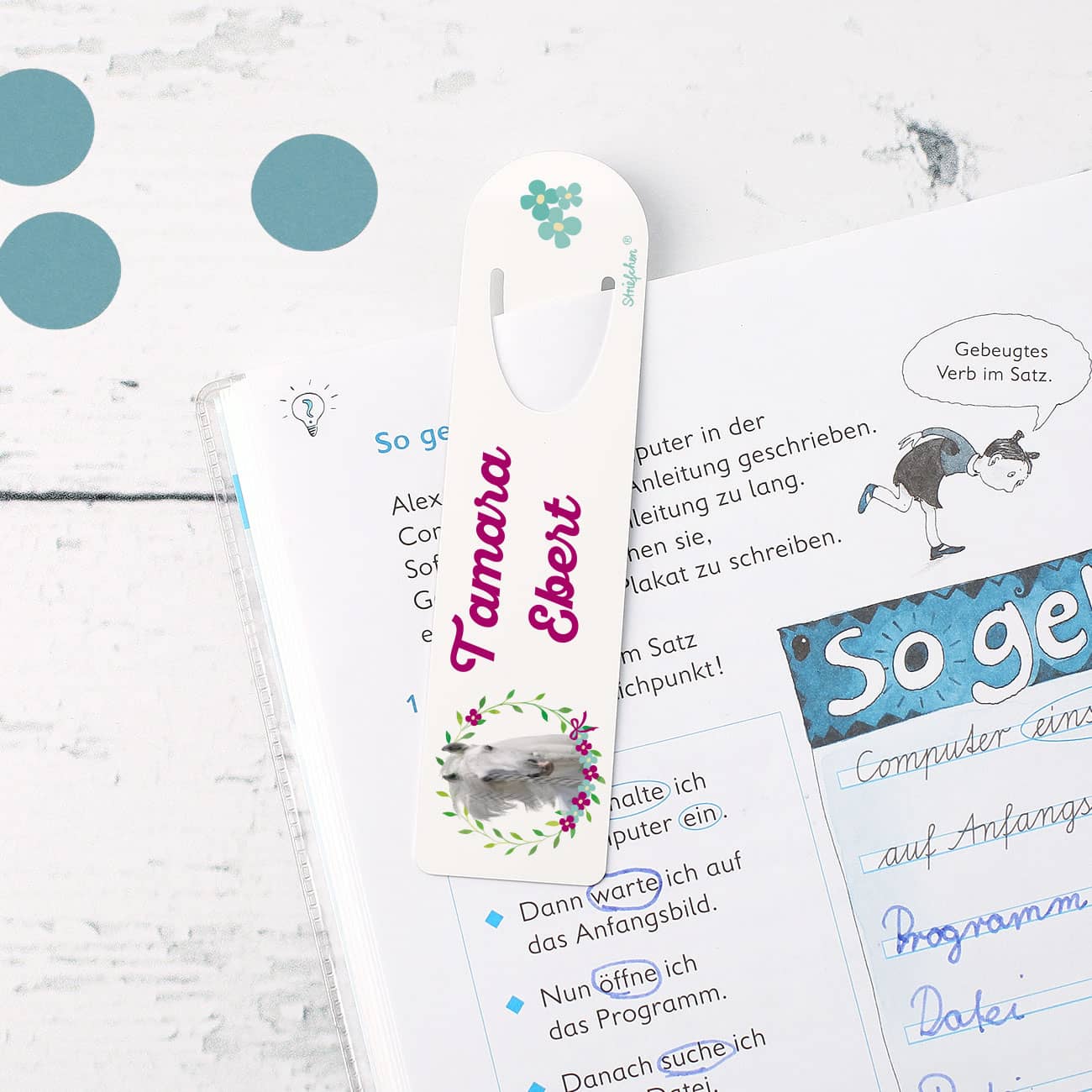 Kinderlesezeichen mit Pferdemotiv