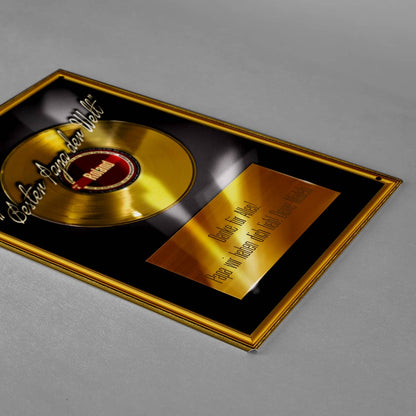 großes Blechschild für den besten Papa - Goldene Platte