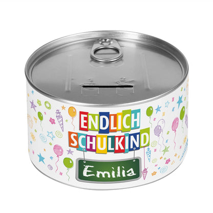 Endlich Schulkind-Motiv mit Name personalisiert