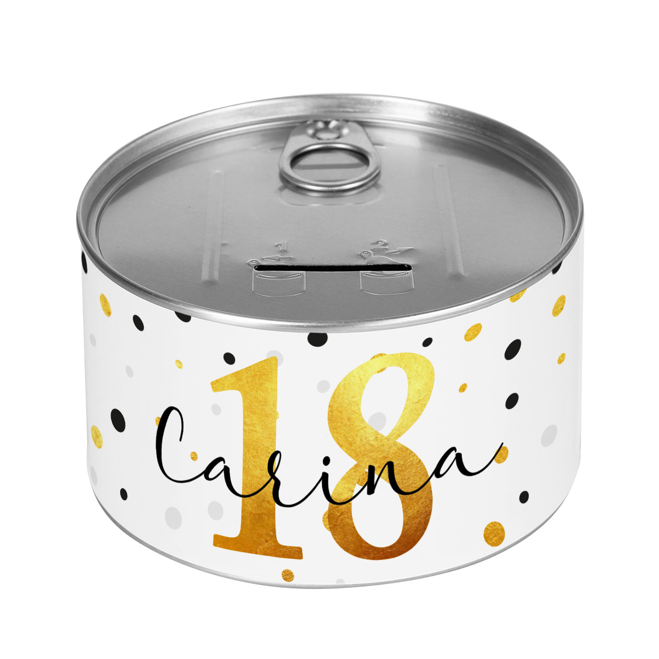 Personalisierte Aufreißspardose zum Geburtstag