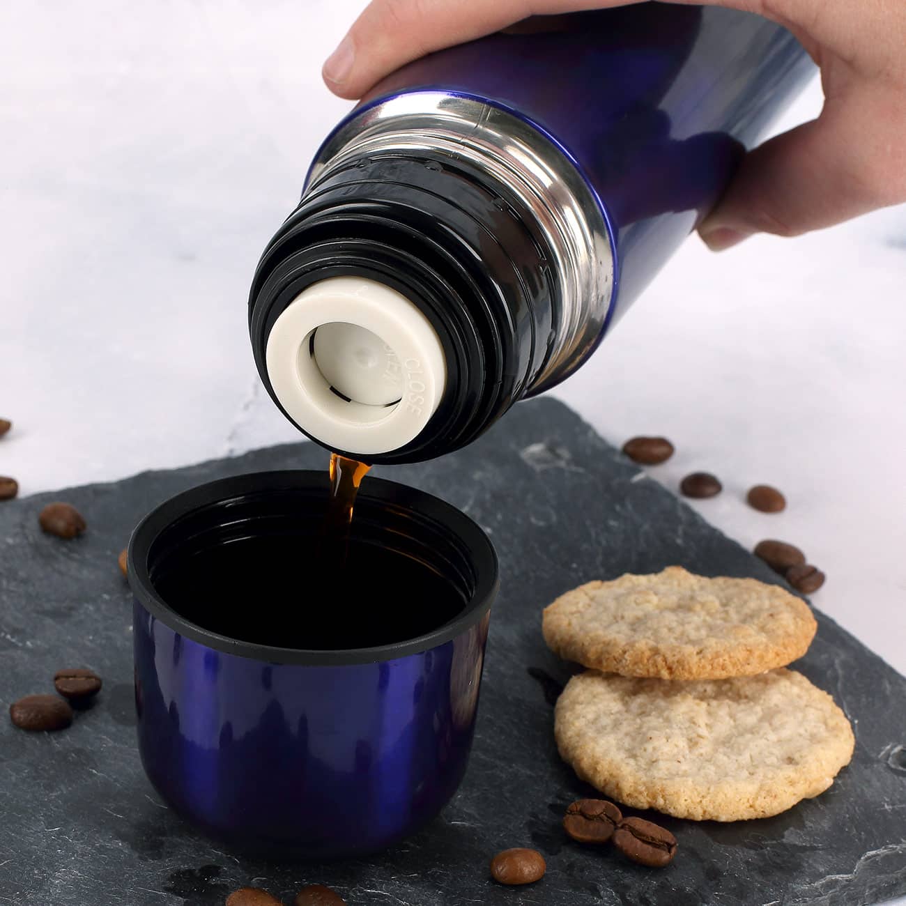 Thermoskanne für Angler mit Namensgravur