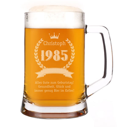 mit Name Geburtsjahr und Ihrem persönlichen Glückwünschen