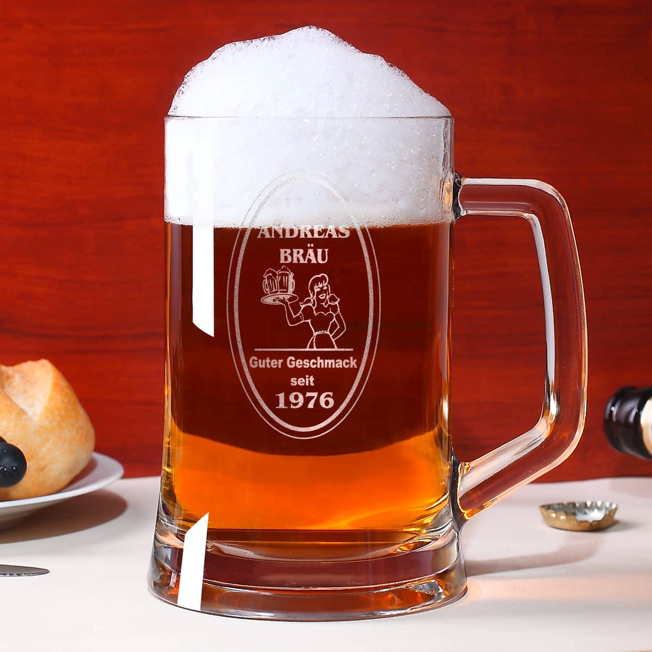 Bierkrug mit persönlicher Gravur