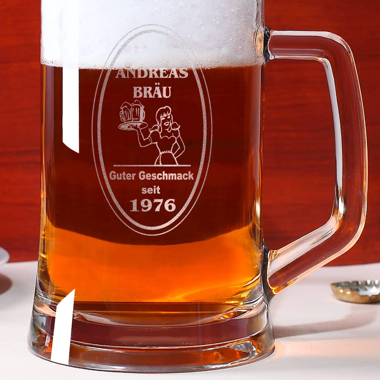Bierkrug mit persönlicher Gravur