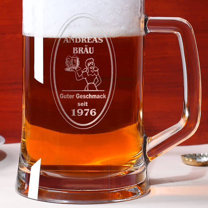 Bierkrug mit persönlicher Gravur