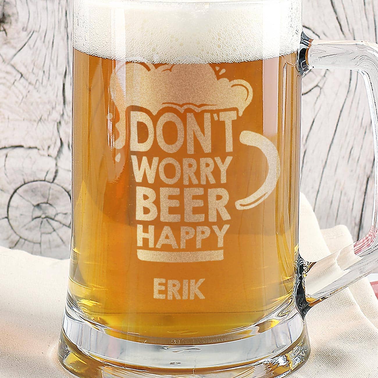 Hochwertiger Bierseidel mit Gravur mit Name nach Wunsch personalisiert