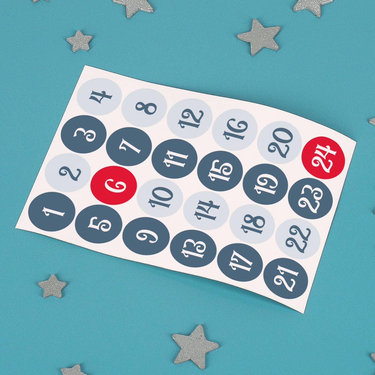 24 Sticker zum Aufkleben auf Flaschenkorken