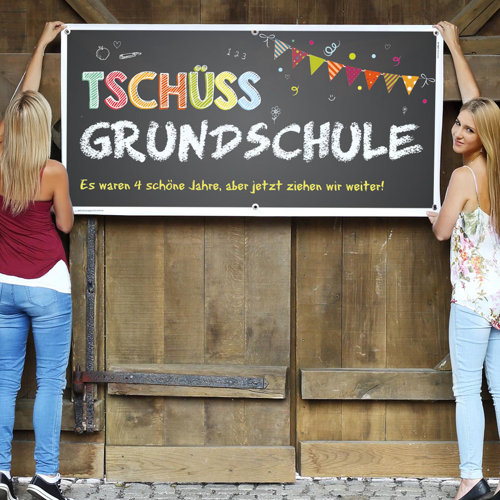 Tschüß Grundschule - XXL Banner zum Abschied
