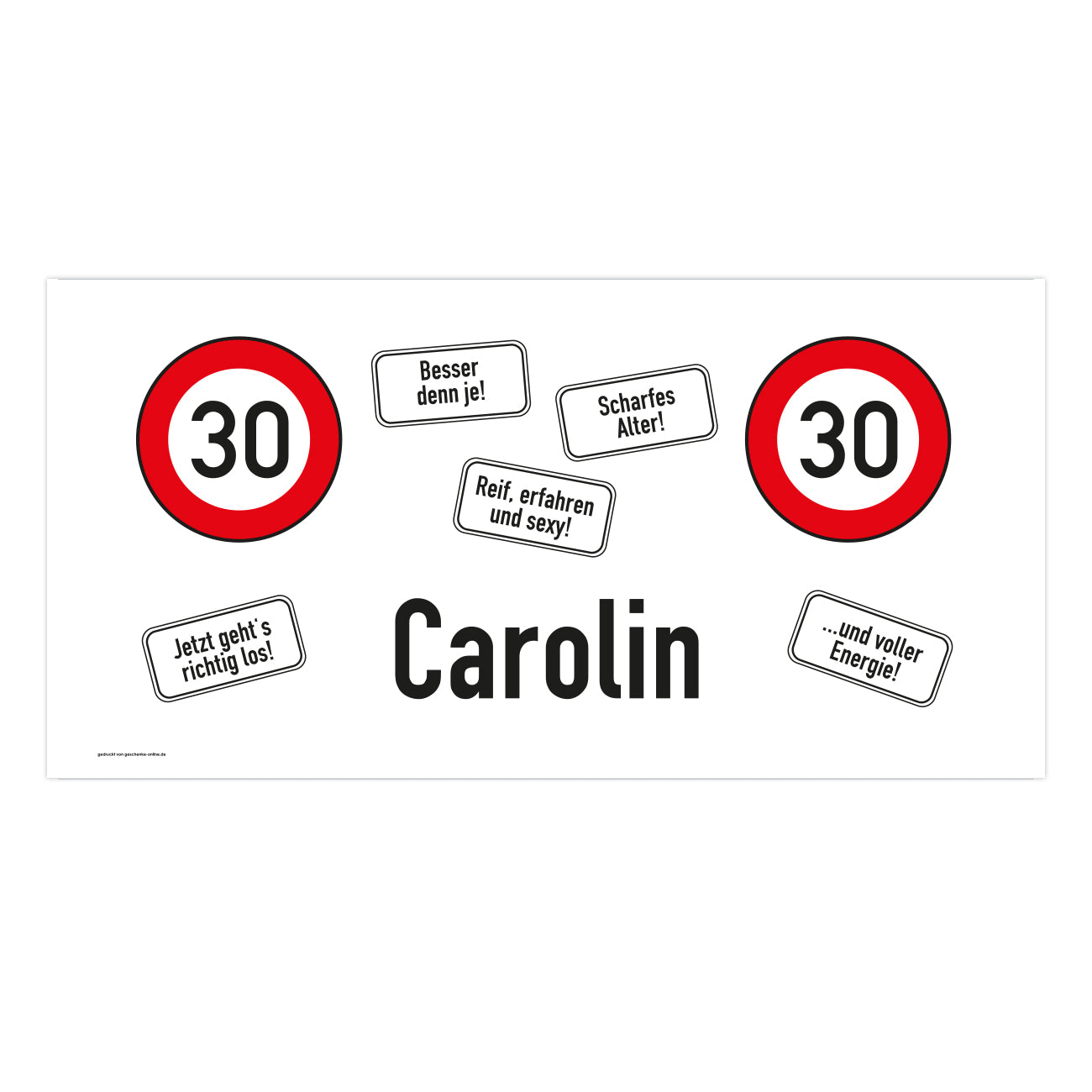 Geburtstagsbanner zum 30. Geburtstag