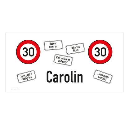 Geburtstagsbanner zum 30. Geburtstag