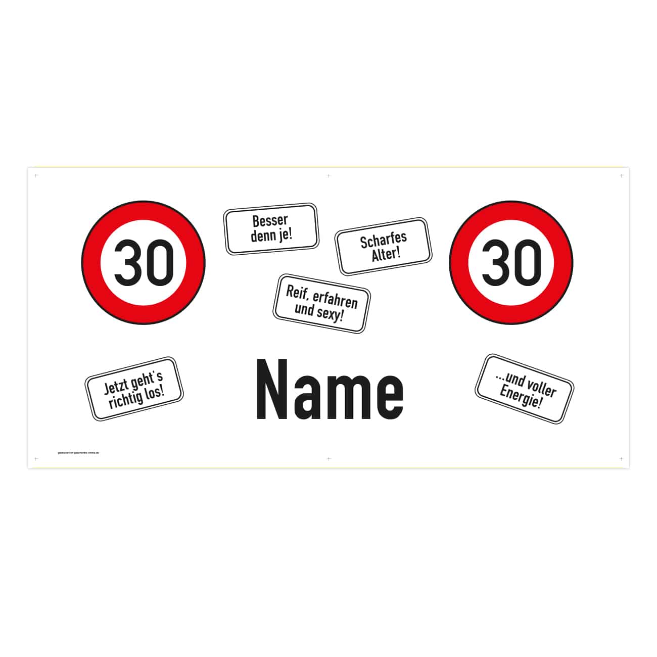 Geburtstagsbanner zum 30. Top Deko Idee