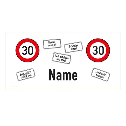 Geburtstagsbanner zum 30. Top Deko Idee