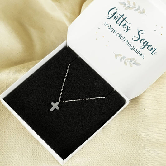 Zarte Halskette mit Kreuz als Anhänger