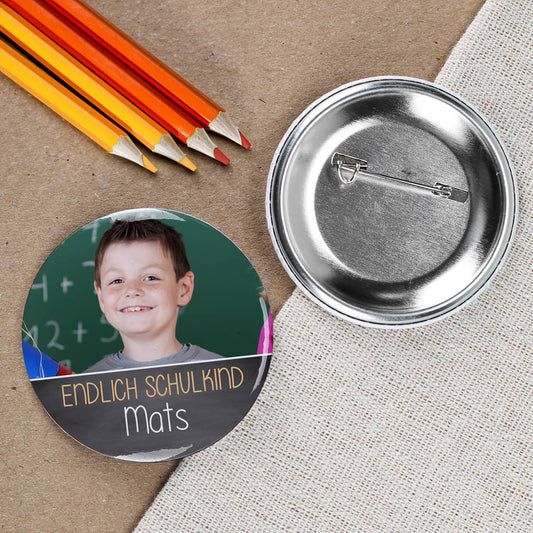 Button Endlich Schulkind