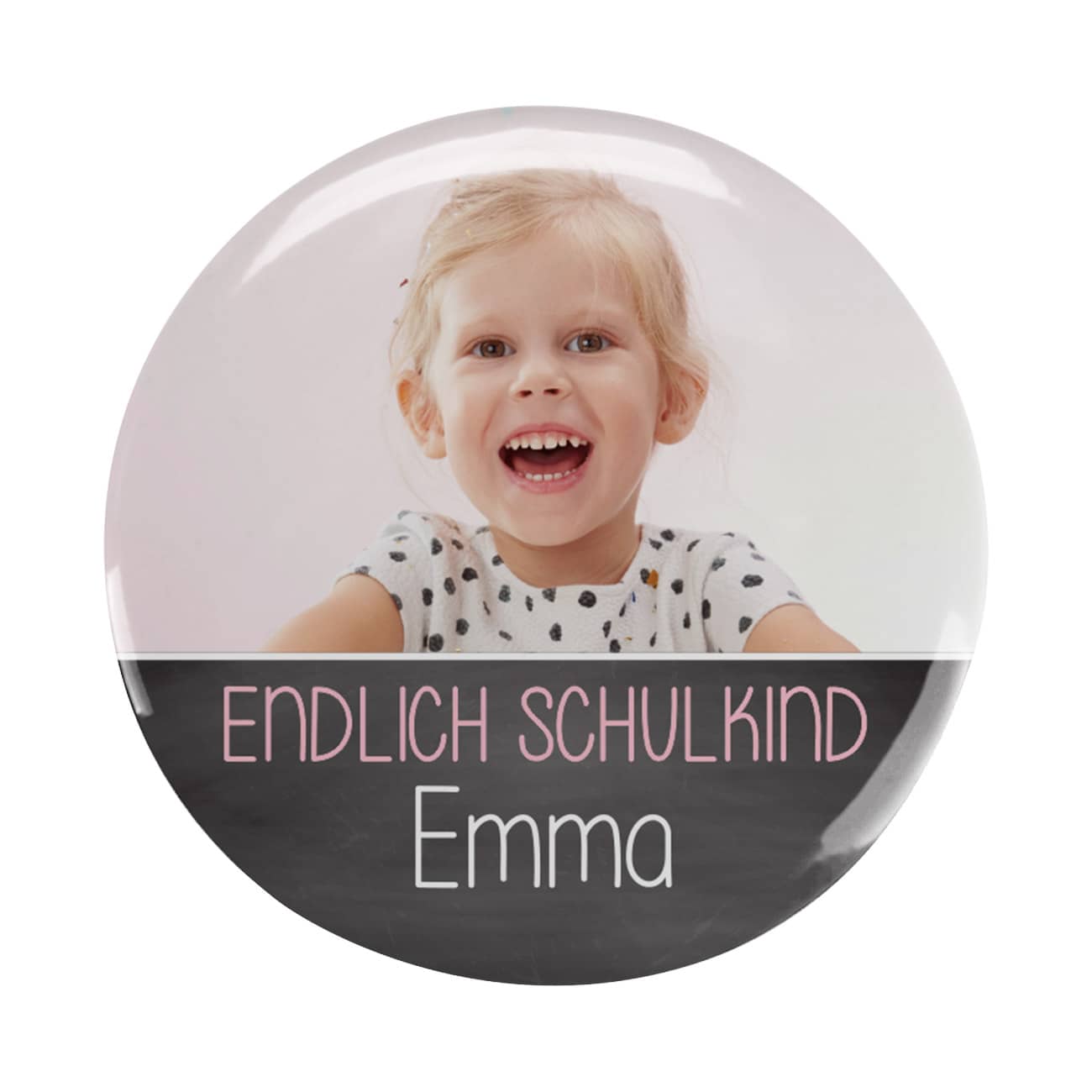 Persönlicher Fotobutton mit Ihrem Wunschnamen