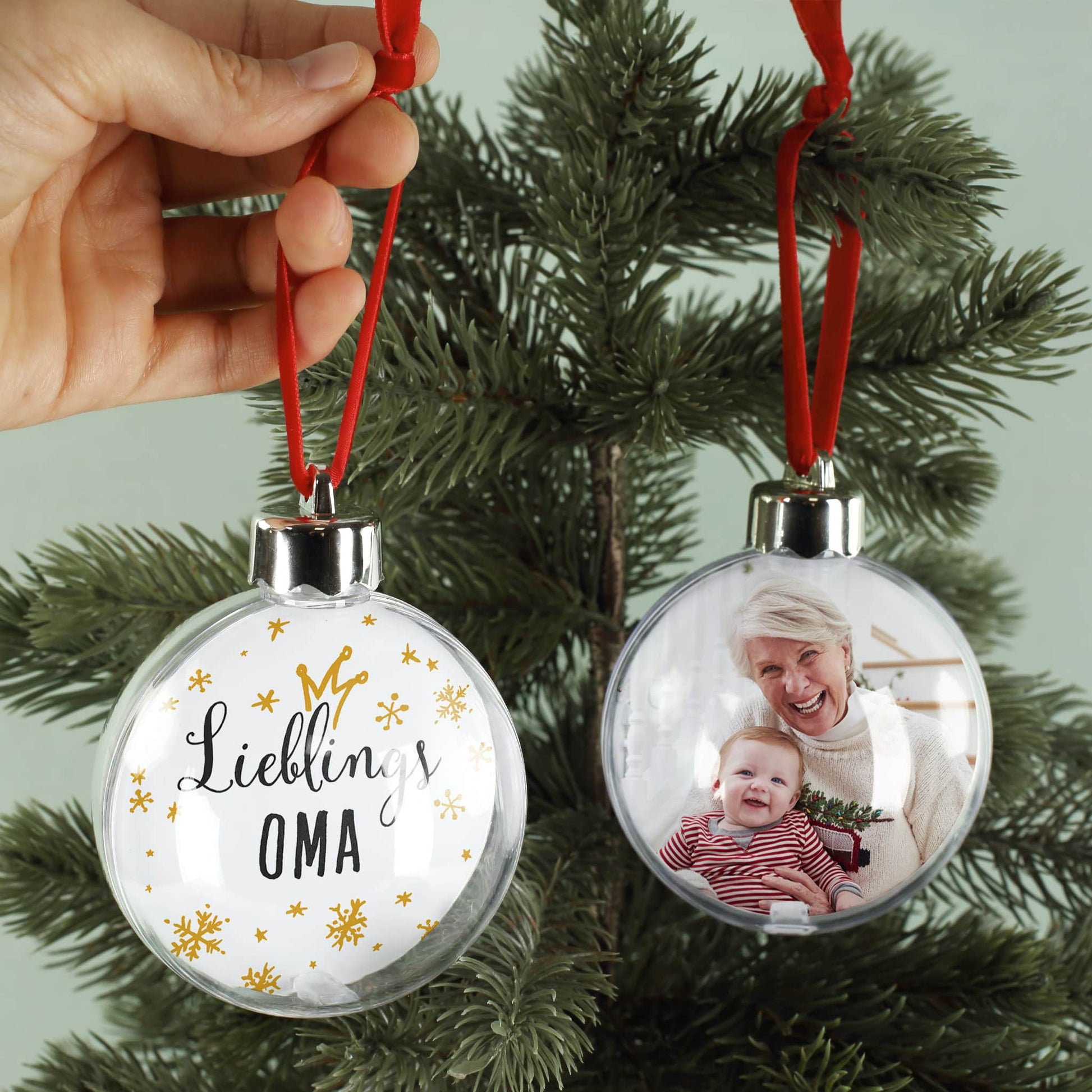 Foto-Weihnachtskugel für die Lieblingsoma