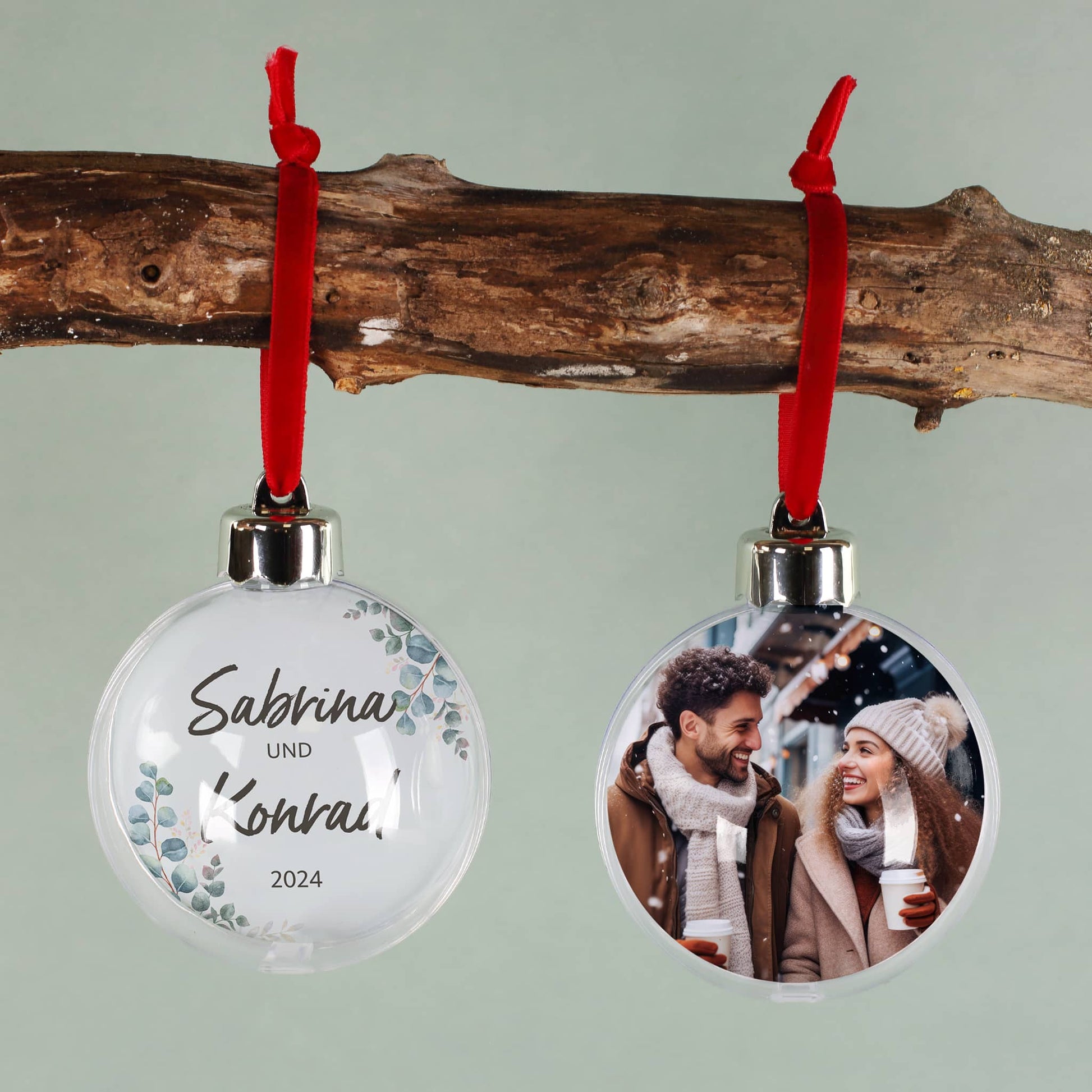 Weihnachtskugel für Paare mit Foto