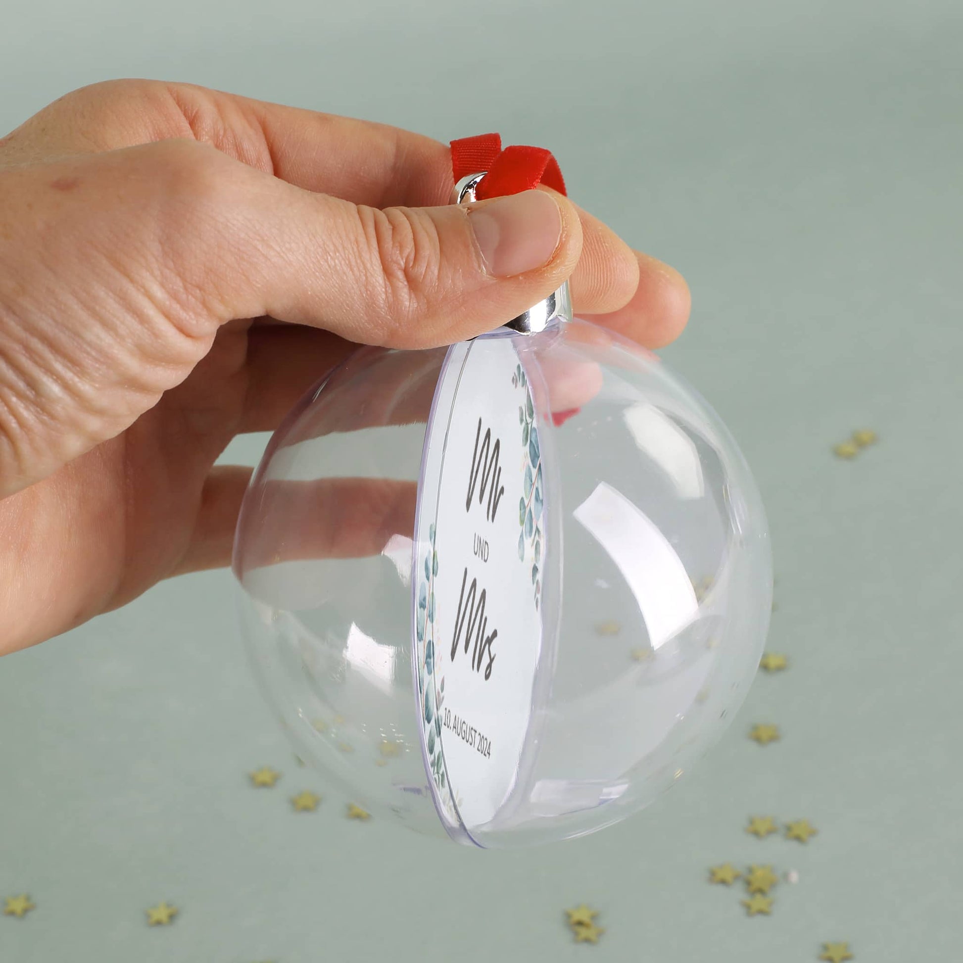 Weihnachtskugel für Paare mit Foto