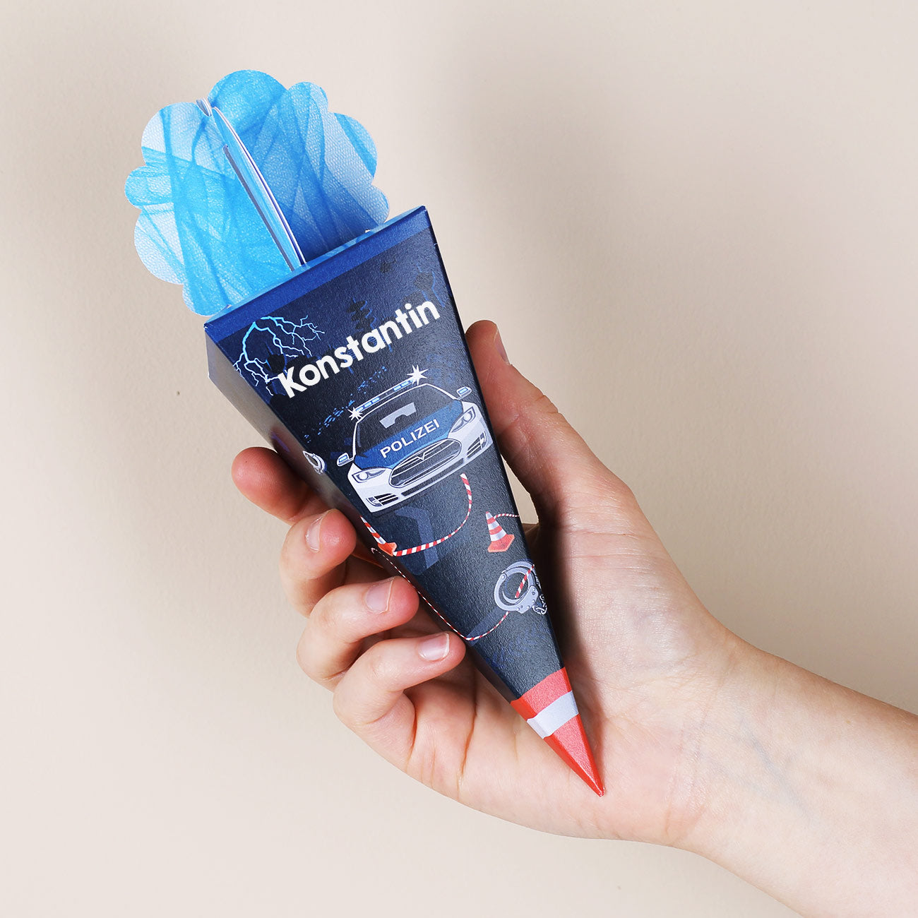 Personalisierte Mini Zuckertüte mit Name bedruckt