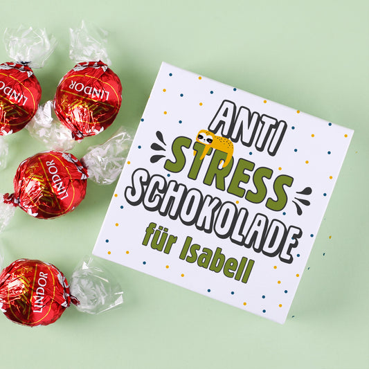 Anti Stress Lindor Kugeln mit persönlicher Geschenkverpackung